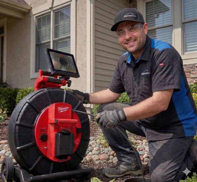Sewer lateral camera inspection