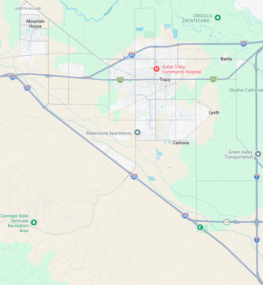 Tracy and Mountain House area